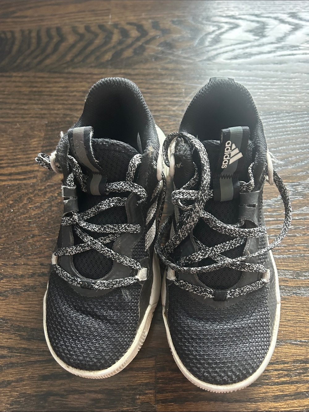 adidas Kids Black and White Knit Sneakers